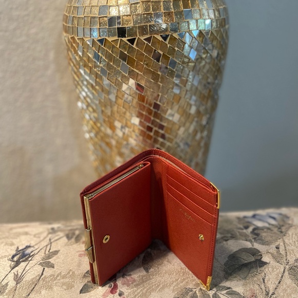Givenchy Red Card Holder with Gold Accents - Picture 5 of 10